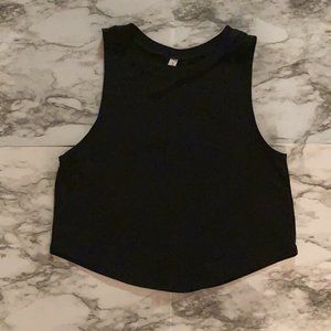 Black Crop Tank Top